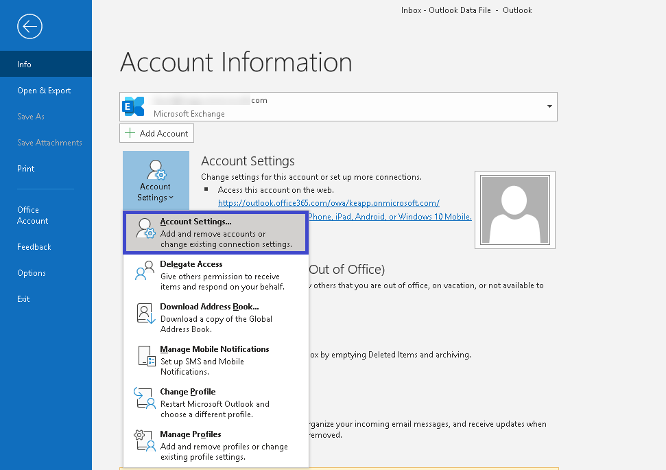 outlook mac 2016 was redirected to the server to get new settings for your account